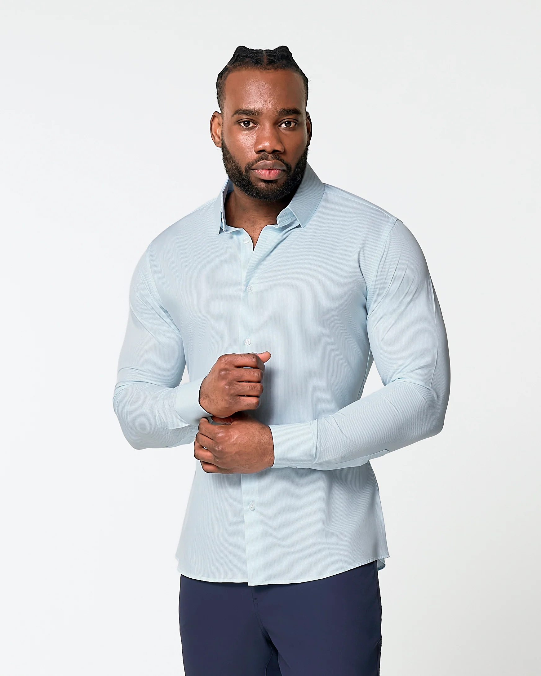 "The Belmont" Light Blue Pinstripe - Image 8