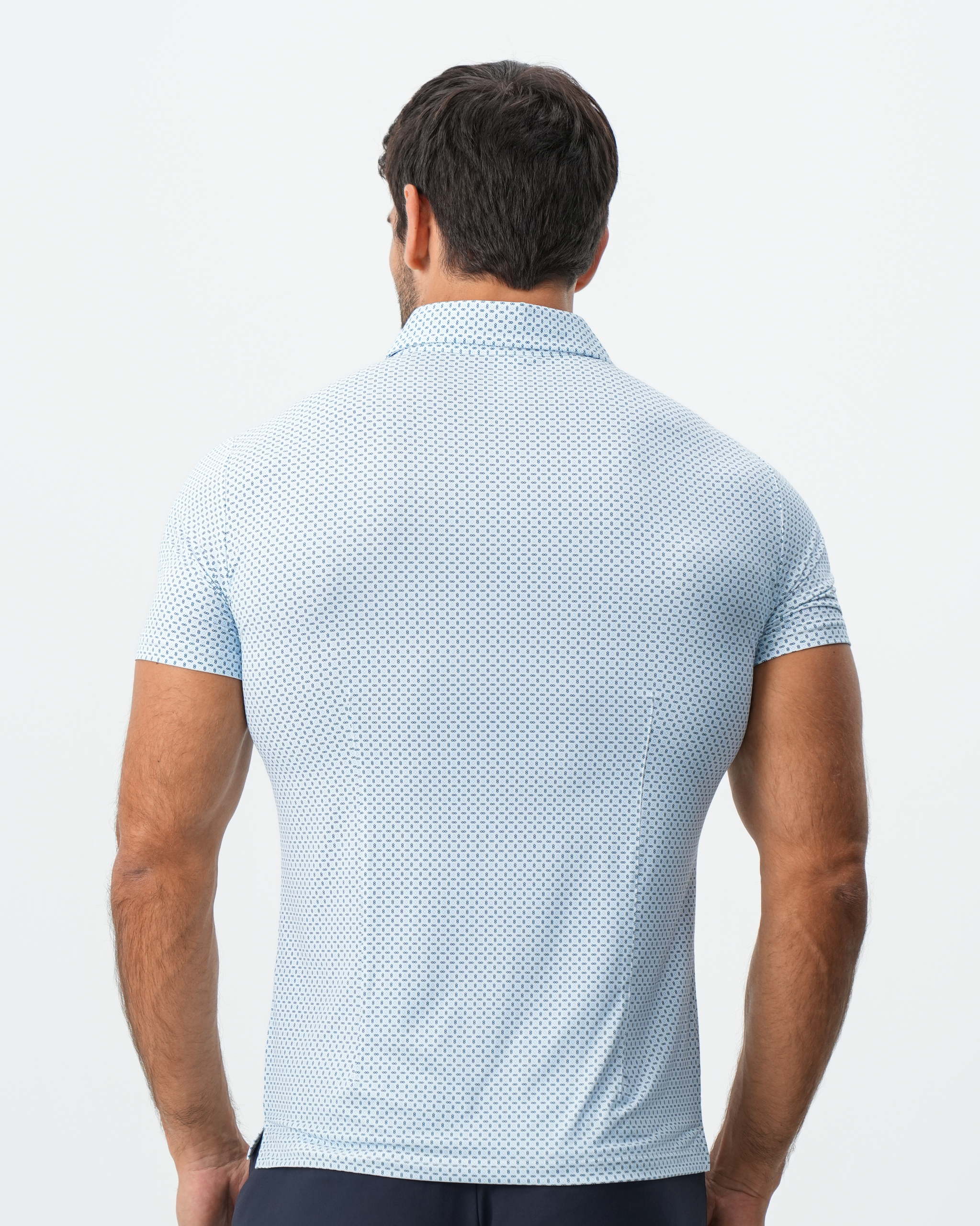 "The Bolt" Light Blue & Navy Cross Diamond - Image 4