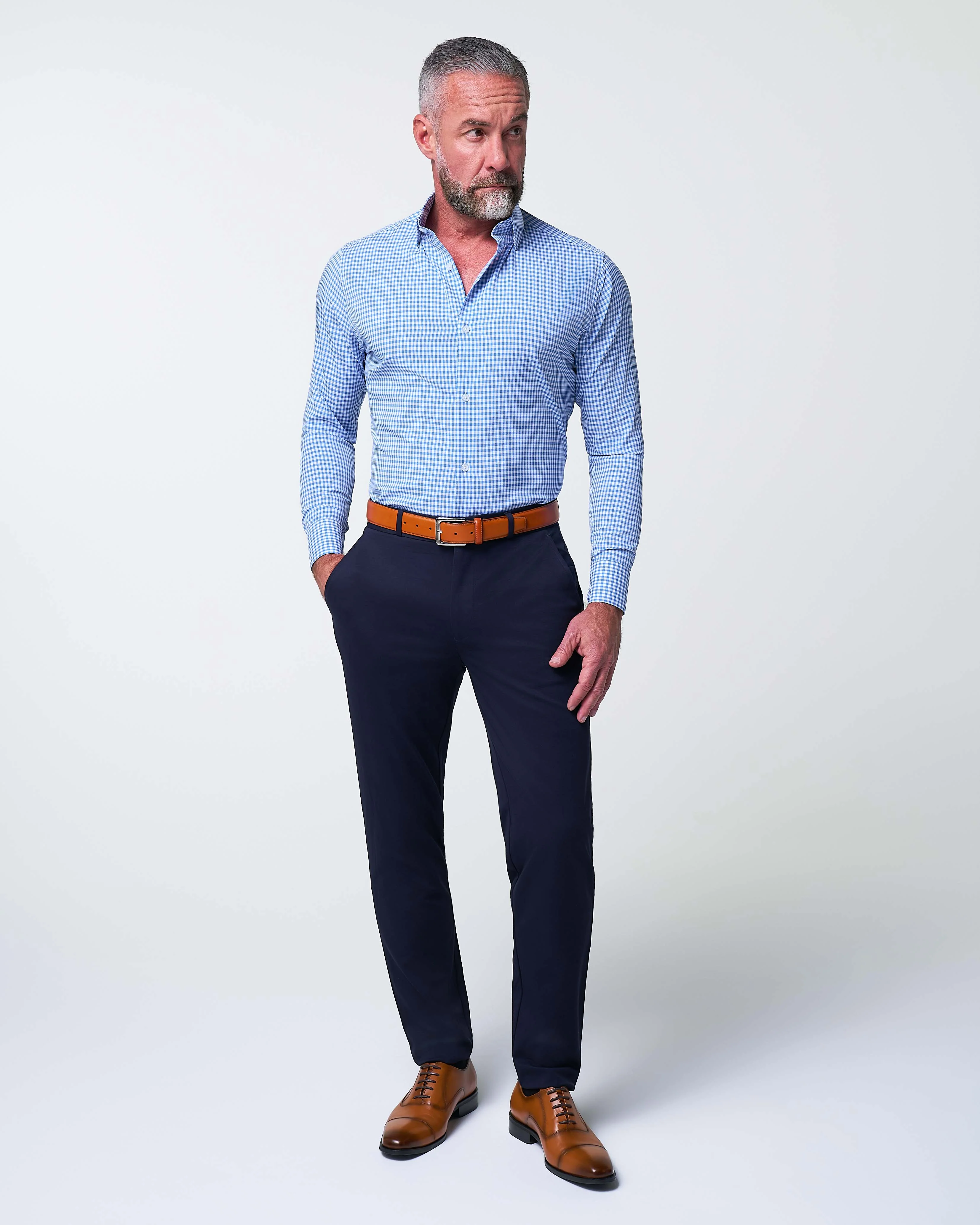 "The Bonino" Blue Gingham - Classic Fit - Image 5