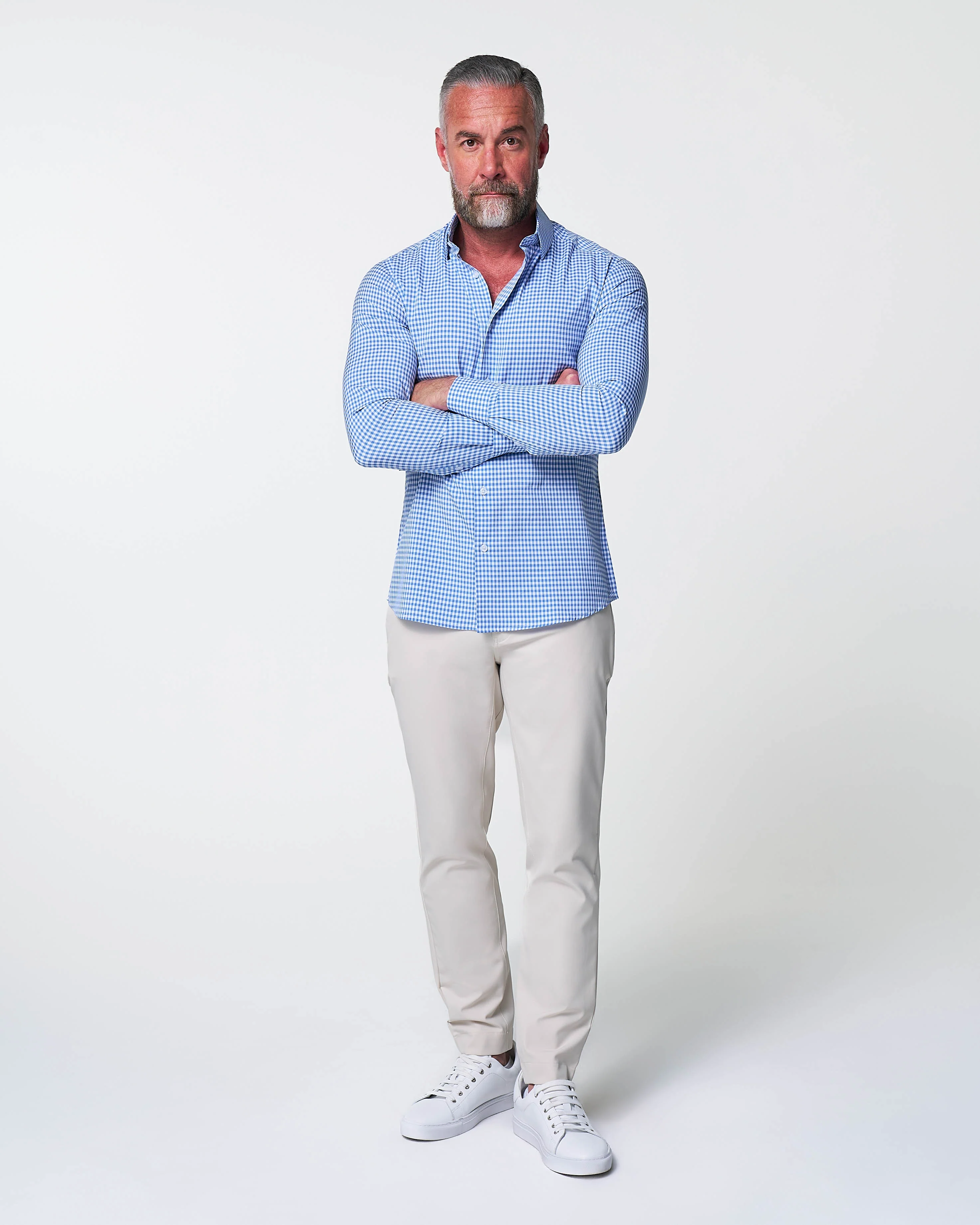 "The Bonino" Blue Gingham - Classic Fit - Image 6