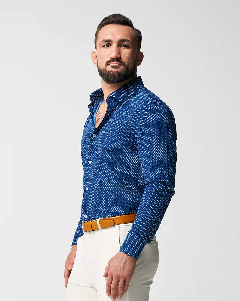 "The Boylston" Navy with White Polka Dots - Classic Fit - Image 7
