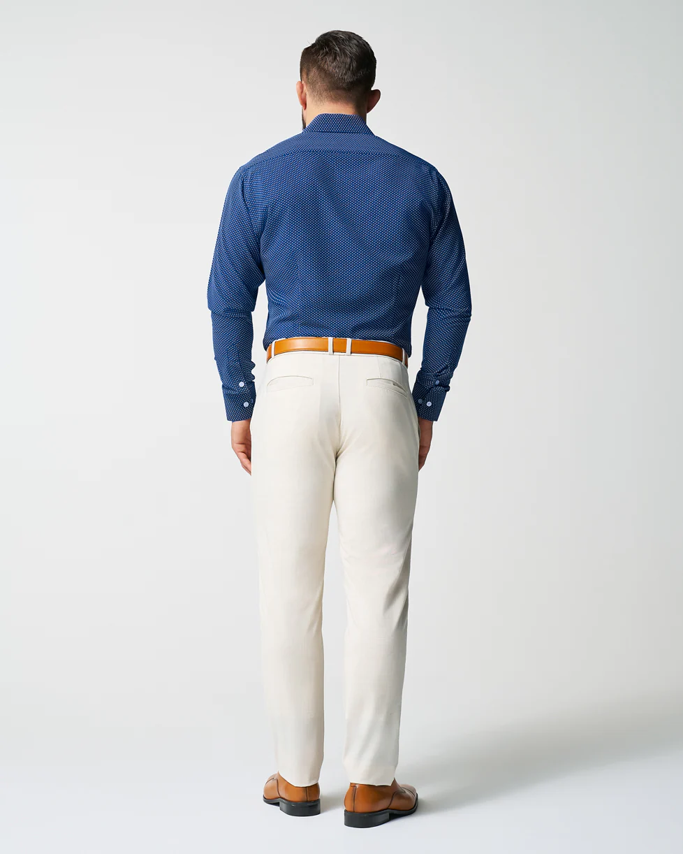 "The Boylston" Navy with White Polka Dots - Classic Fit - Image 8