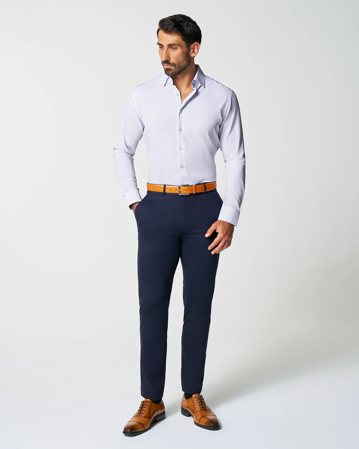 "The Brady" Light Pink & Light Blue Mini Check - Classic Fit - Image 6