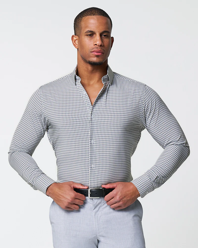 "The Chaney" Forest Green Gingham - Classic Fit - Image 4