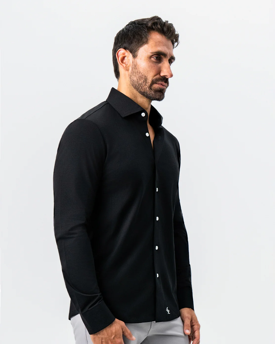 "The Dexter" Black Button Down - Image 5