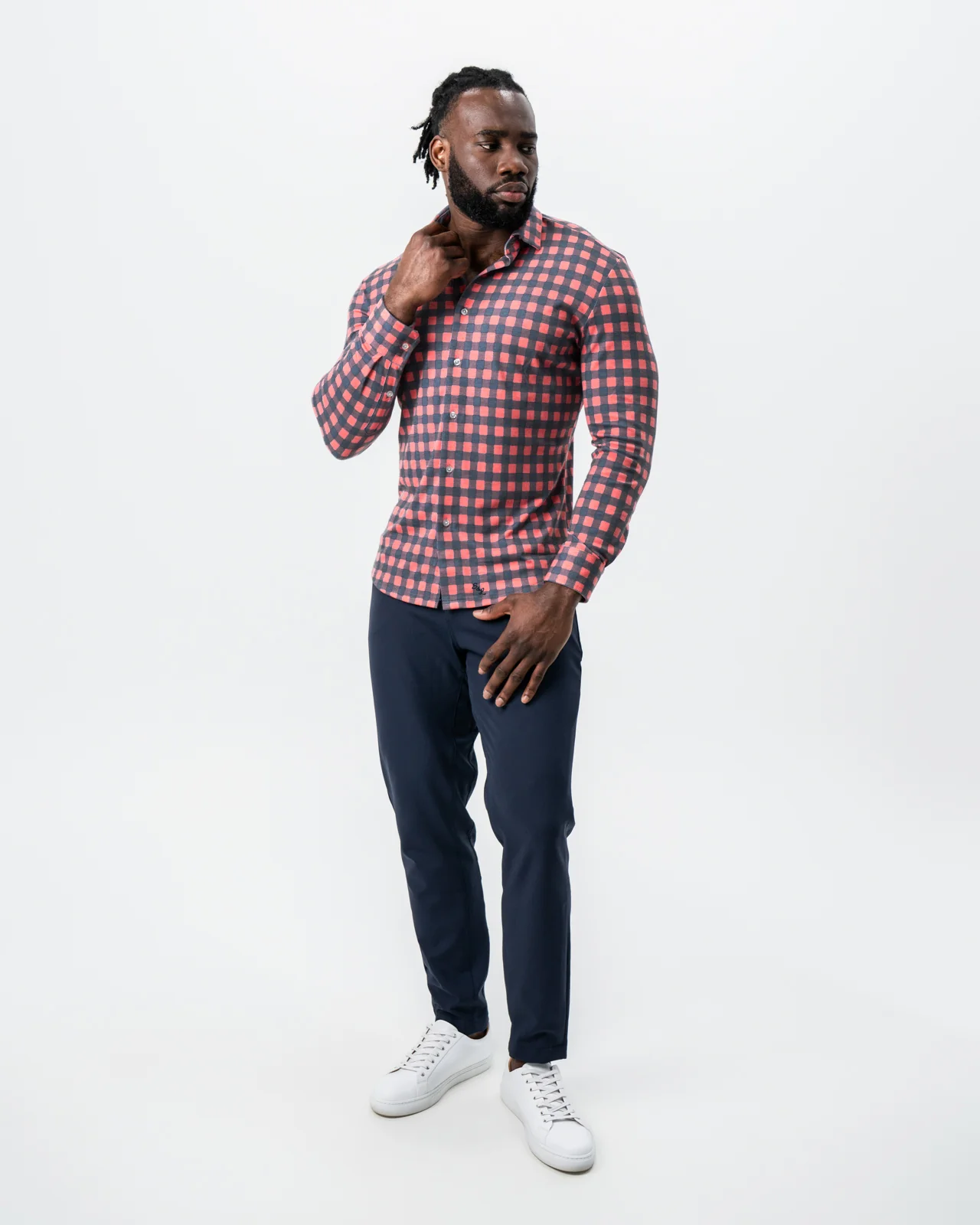 "The Filson" Red & Navy Big Check Button Down - Image 2