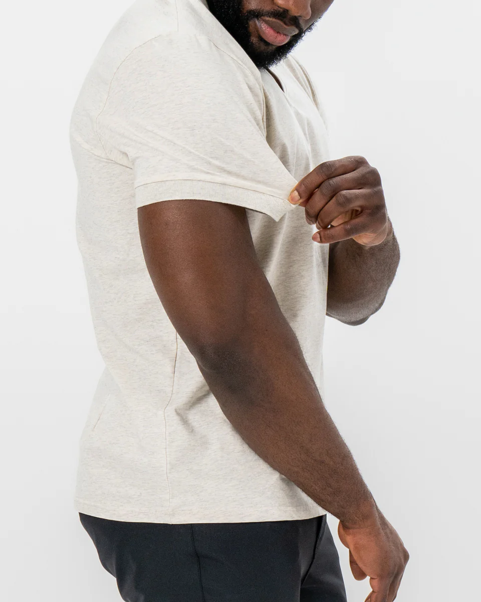 "The Glenn" Tan Buttonless Polo - Image 2