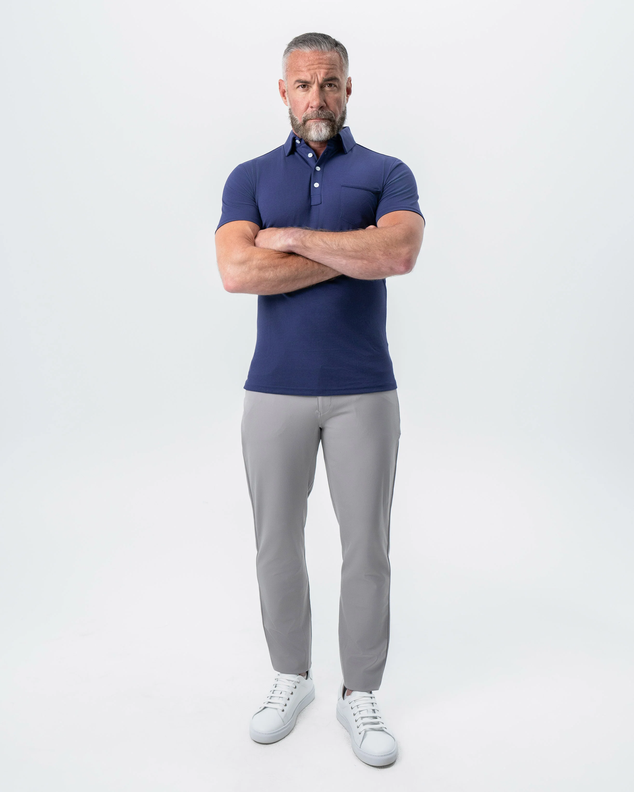 "The Harden" Navy Pique Polo - Image 6