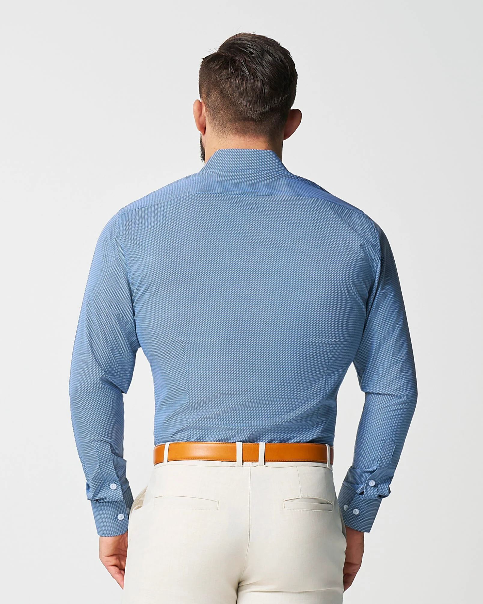 "The Lamar" Light Blue, Black & White Geo Weave - Image 4
