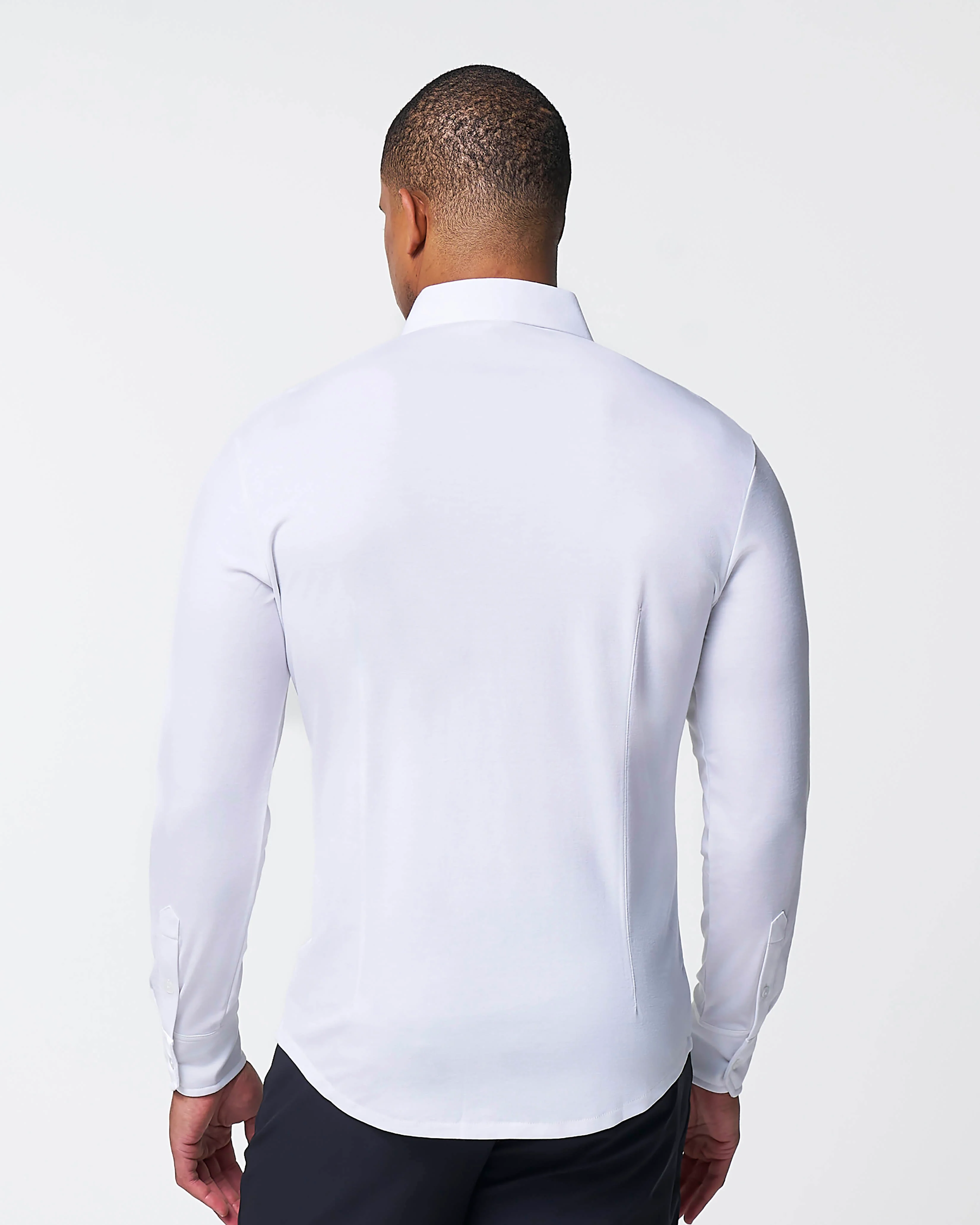 "The Mark" White Pique Button Down - Image 4