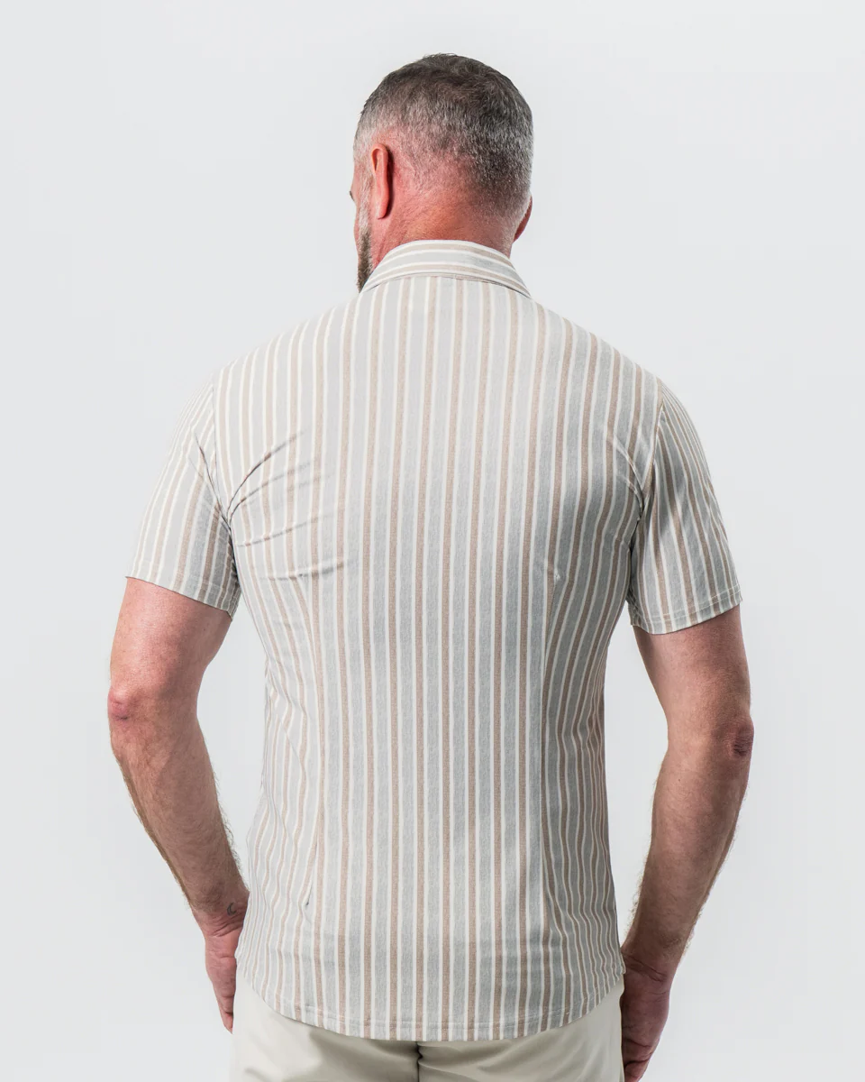 "The Maui" Light Blue & Brown Stripe - Image 4