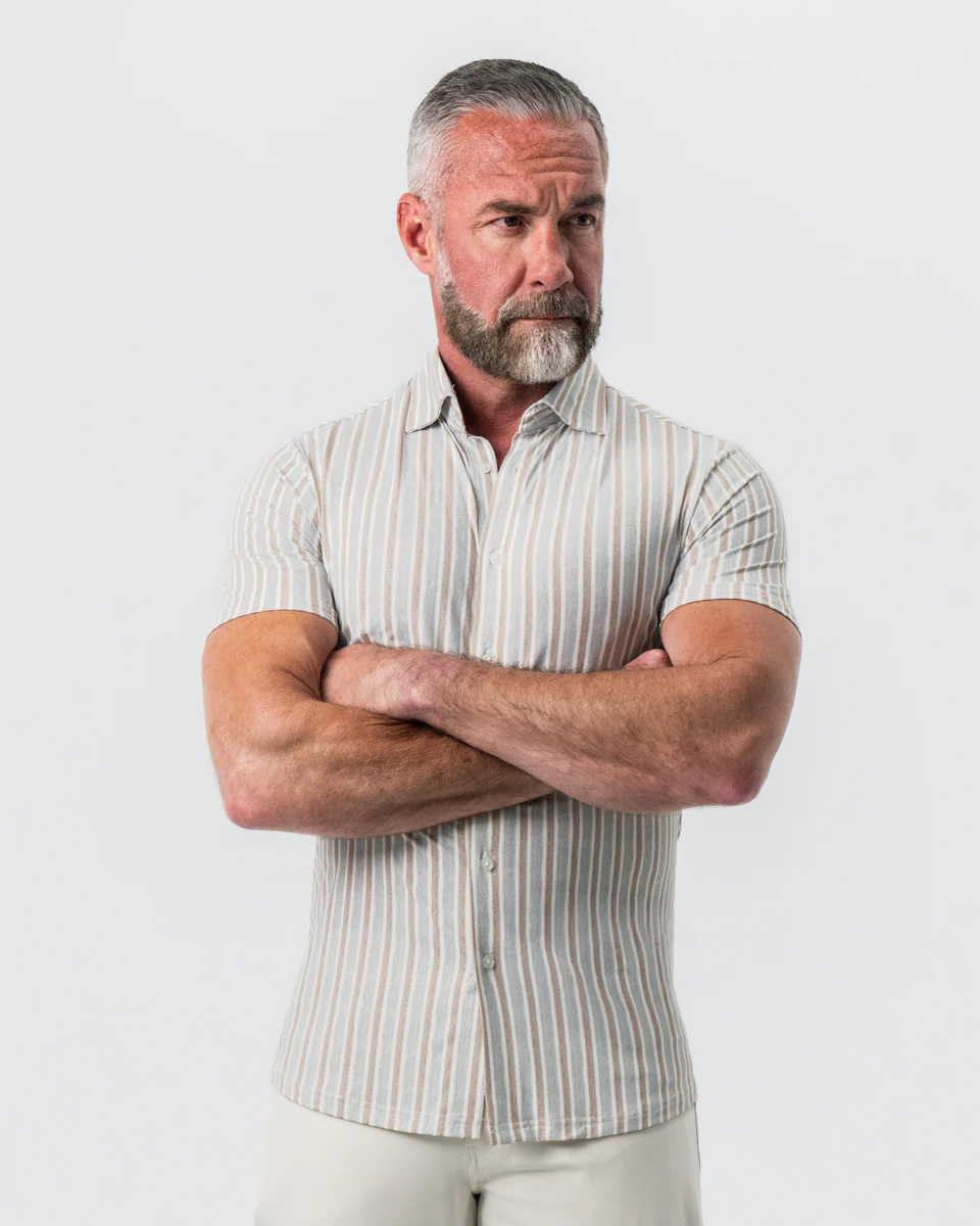 "The Maui" Light Blue & Brown Stripe - Image 7