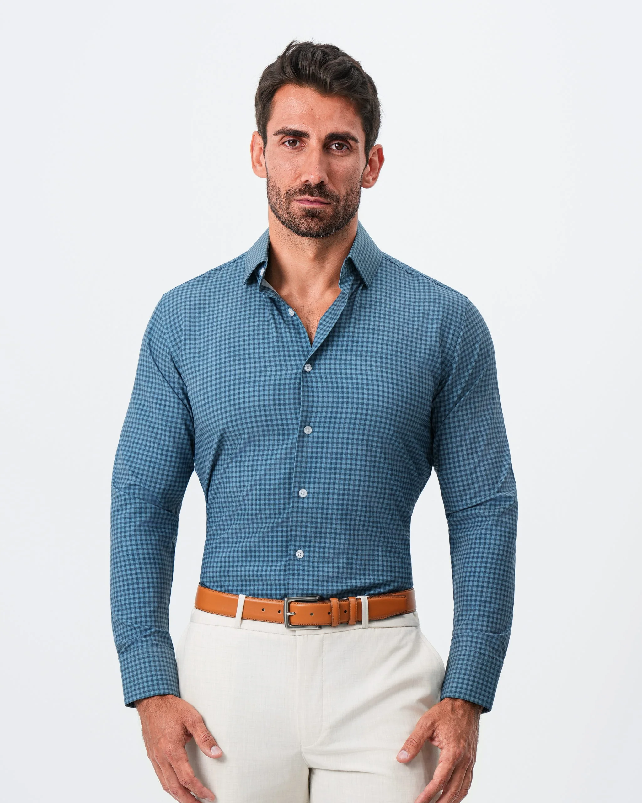 "The Montgomery" Teal & Navy Gingham - Image 6