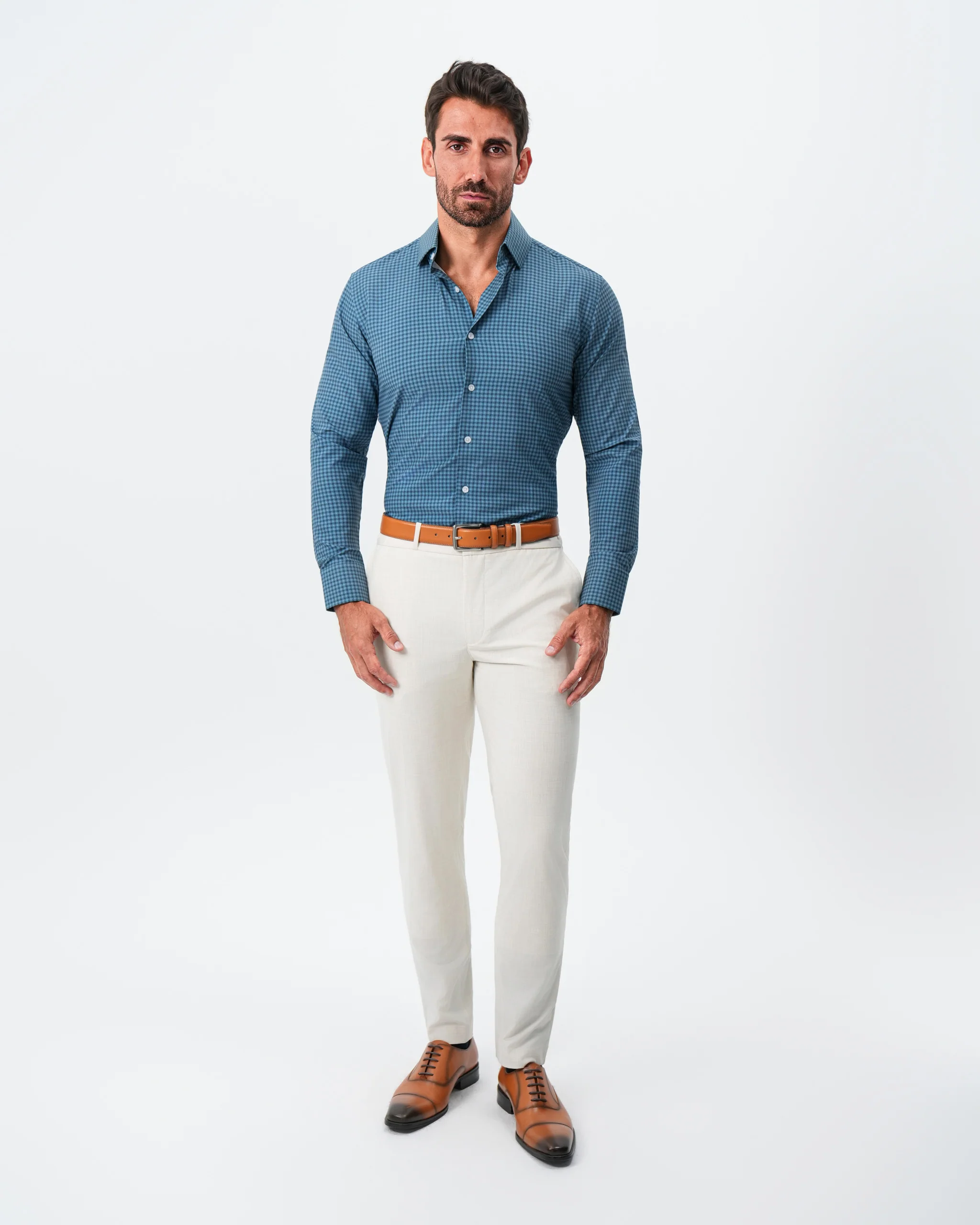 "The Montgomery" Teal & Navy Gingham - Image 7
