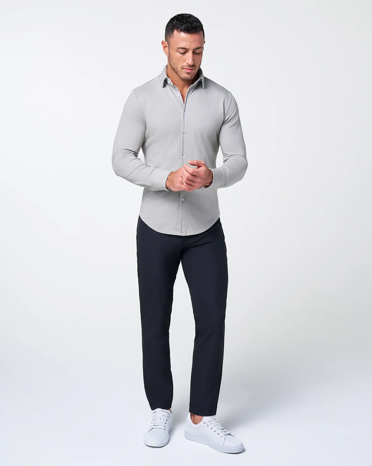 "The Omaha" Sandstone Pique Button Down - Image 3