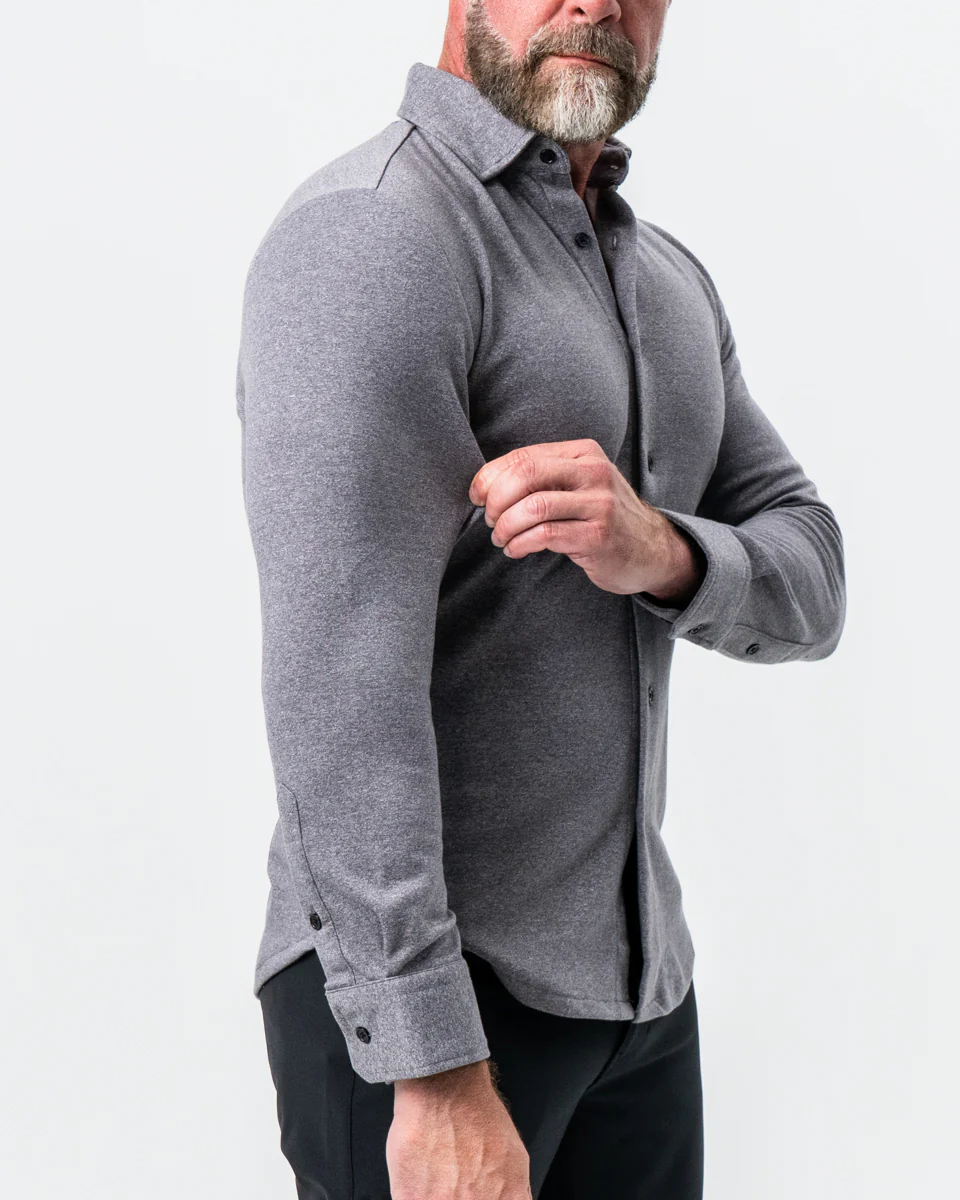 "The Onyx" Charcoal Button Down - Image 4