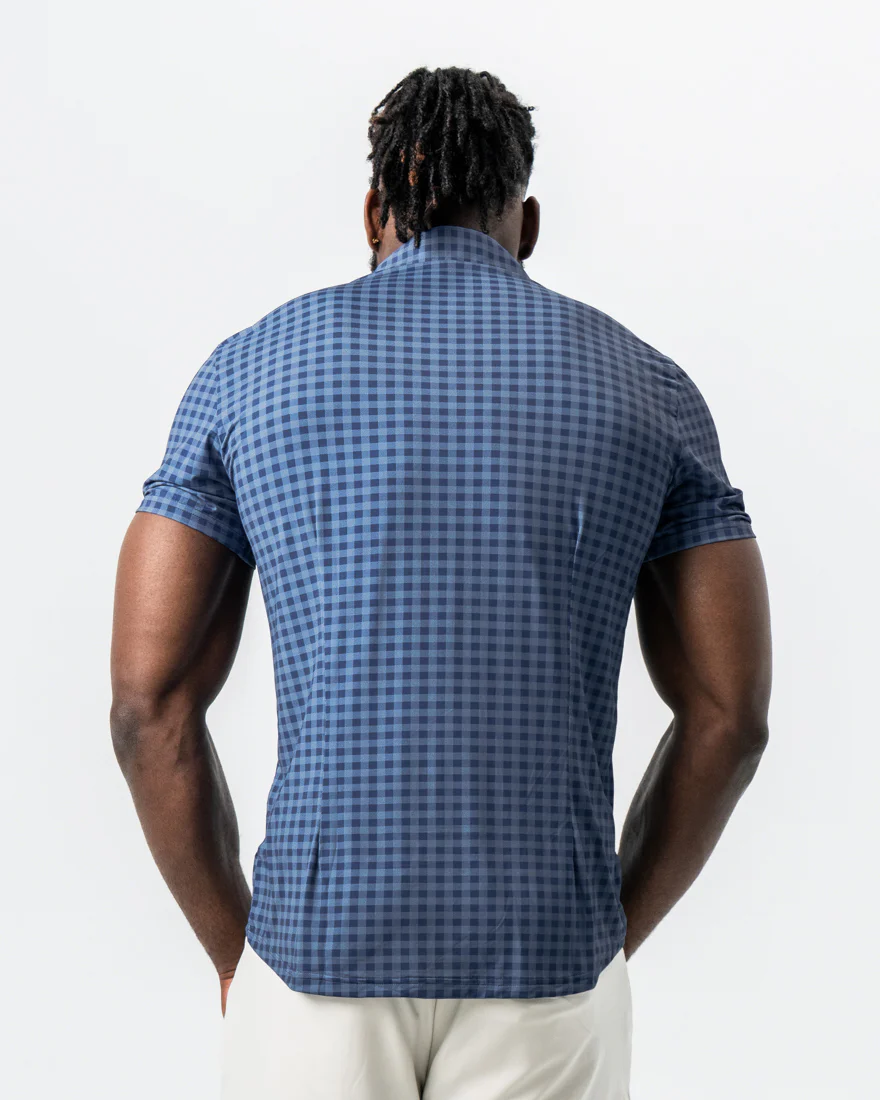 "The Petoskey" Navy & Blue Big Gingham - Image 4