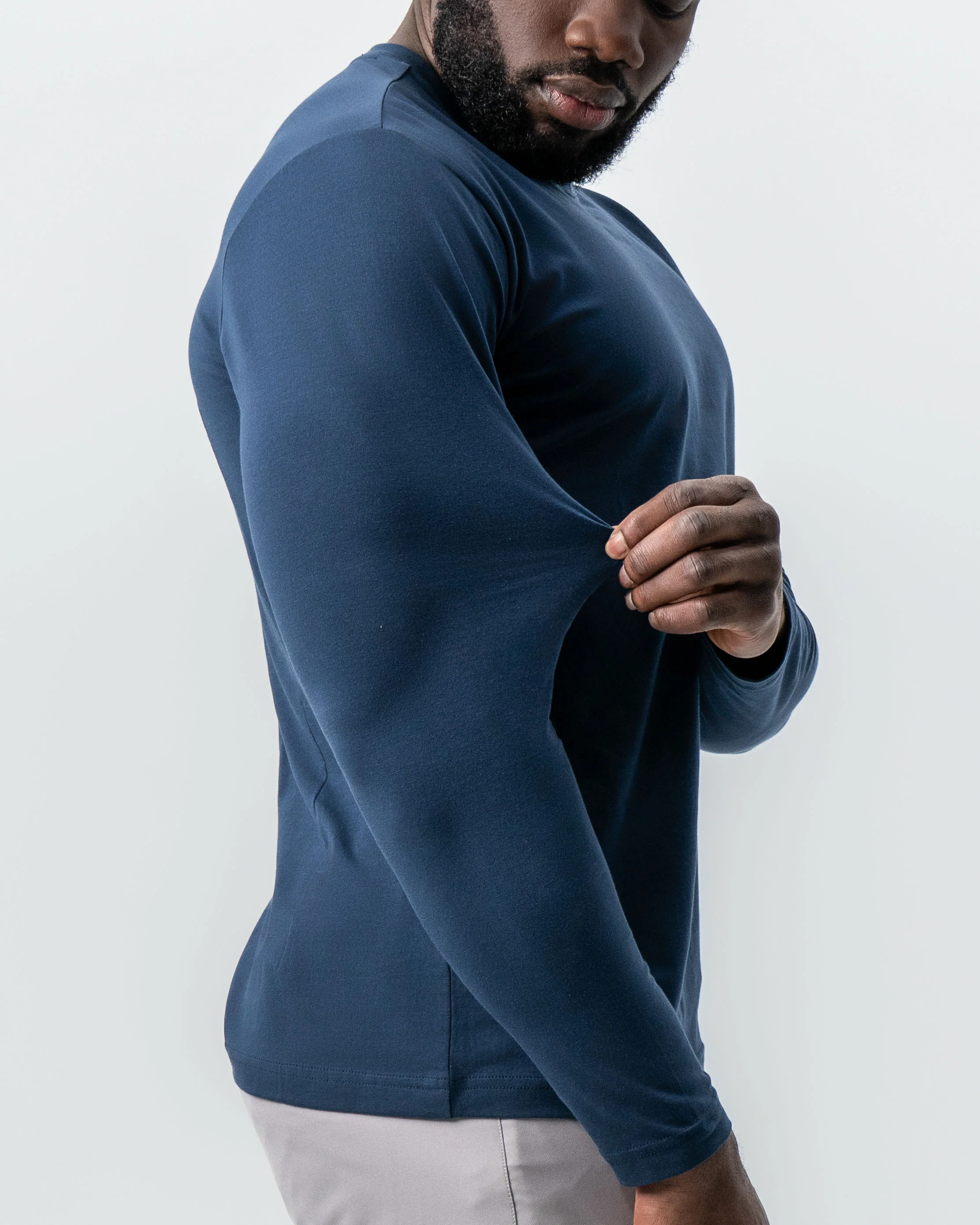 "The Ridgefield" Navy Long Sleeve Crewneck - Image 2