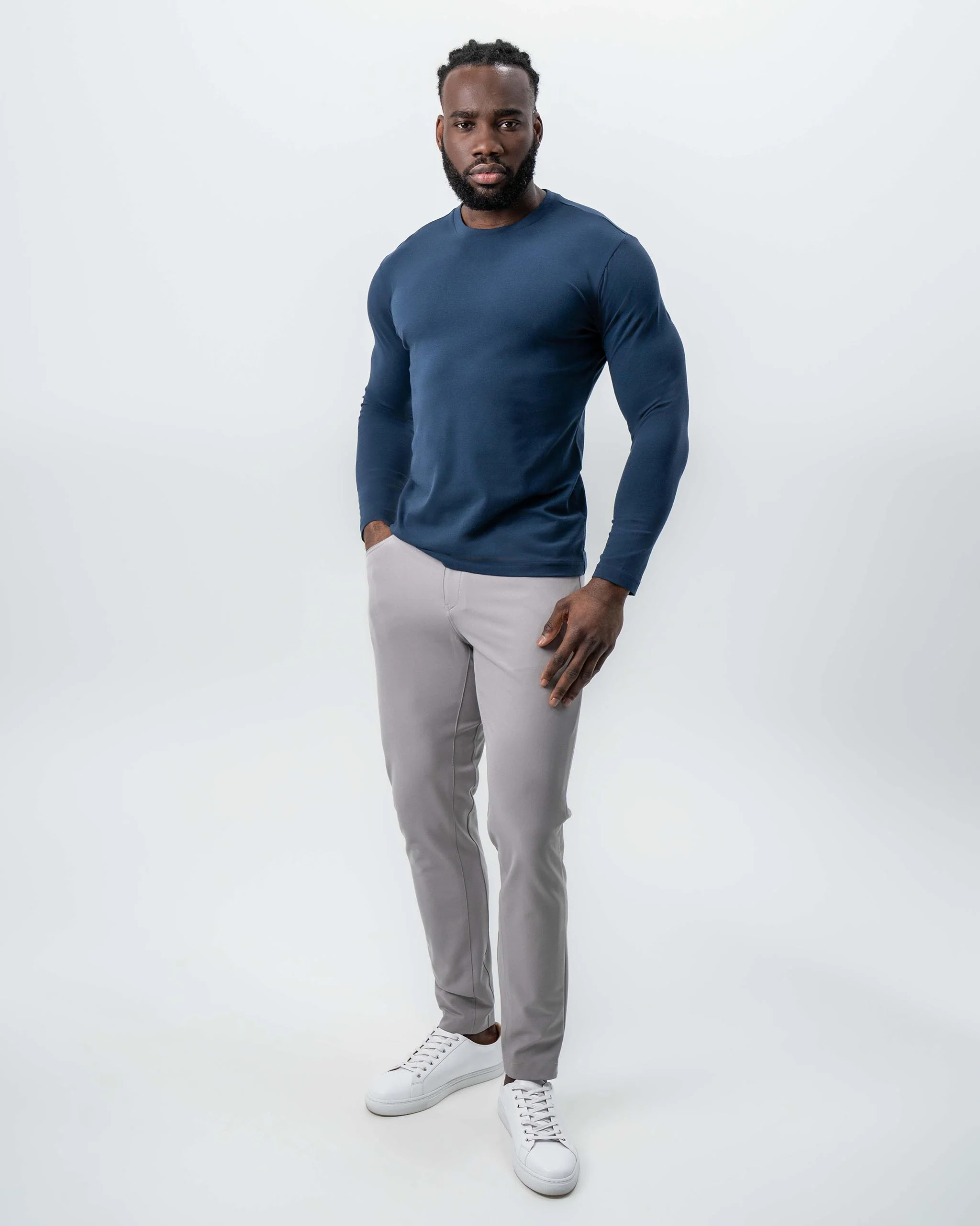 "The Ridgefield" Navy Long Sleeve Crewneck - Image 3