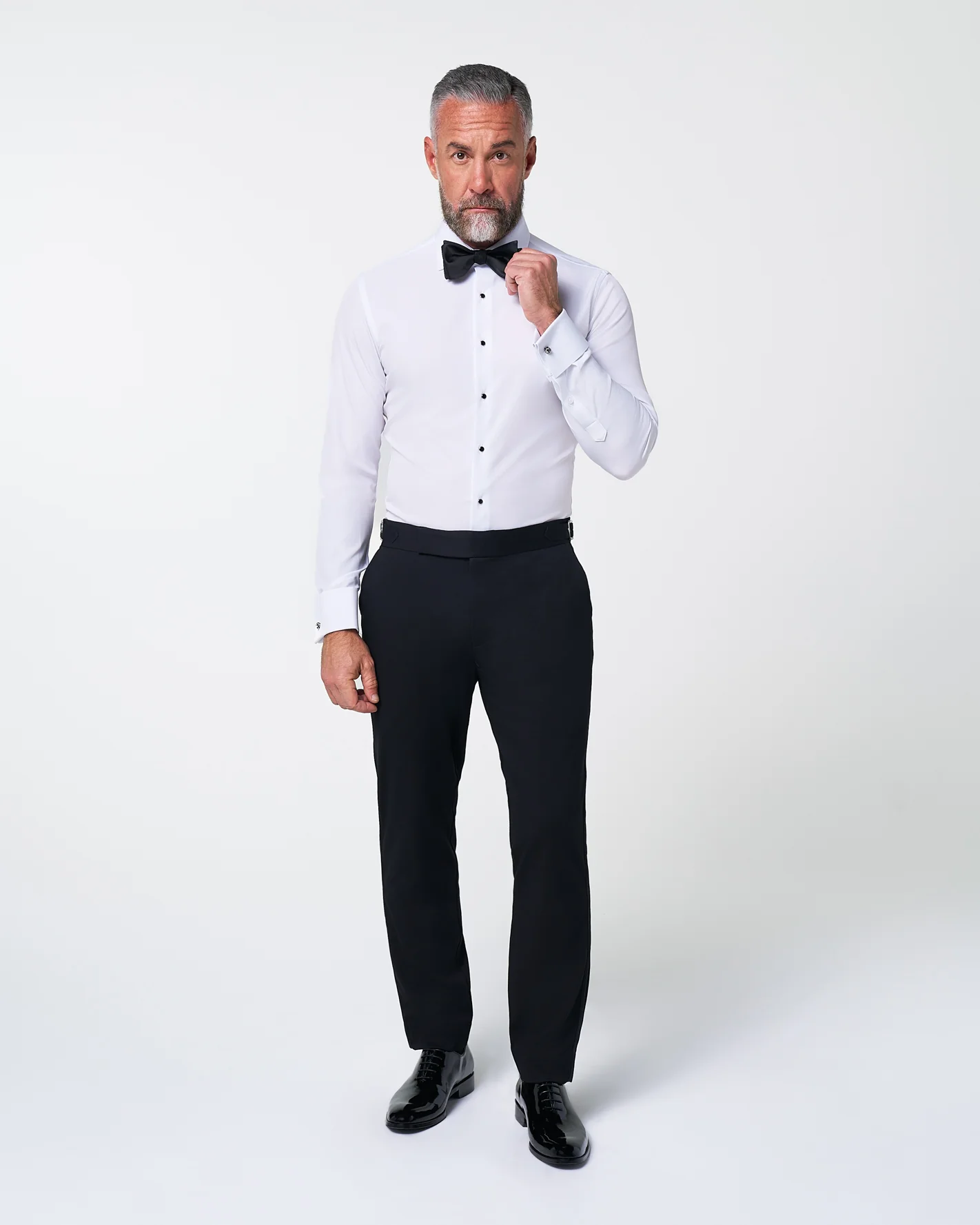 The Solid White Tuxedo Shirt - Image 10