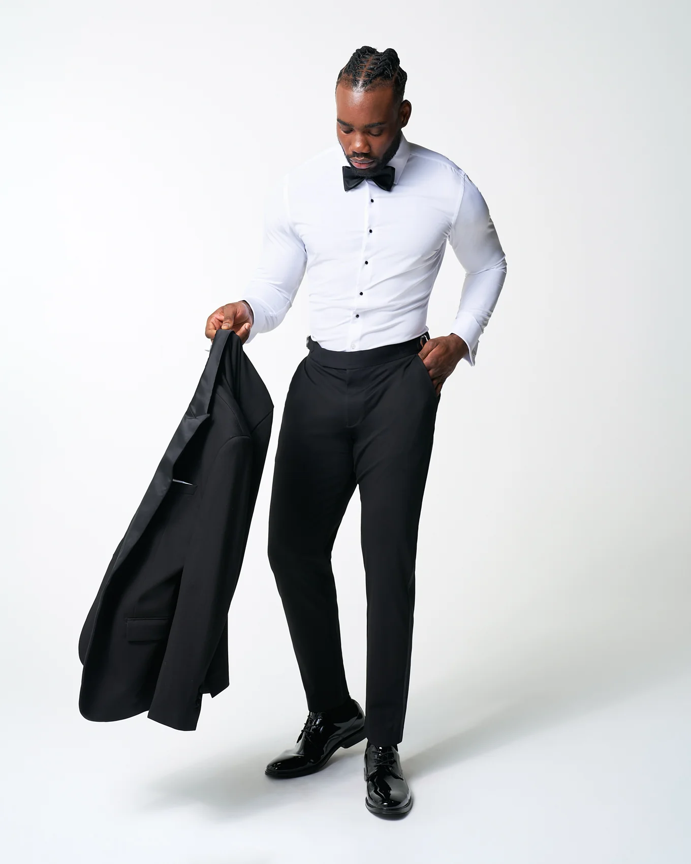 The Solid White Tuxedo Shirt - Image 6