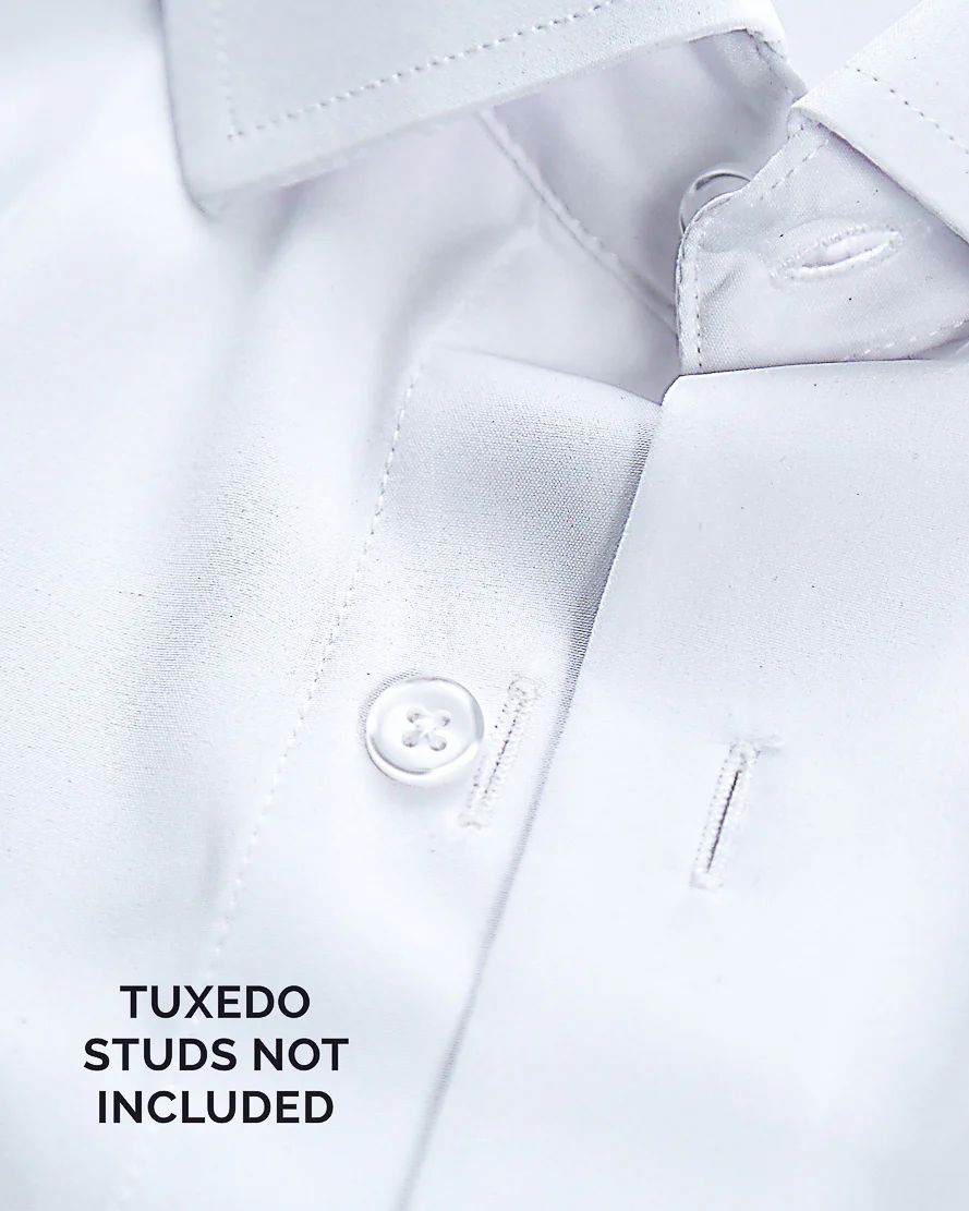 The Solid White Tuxedo Shirt - Image 4
