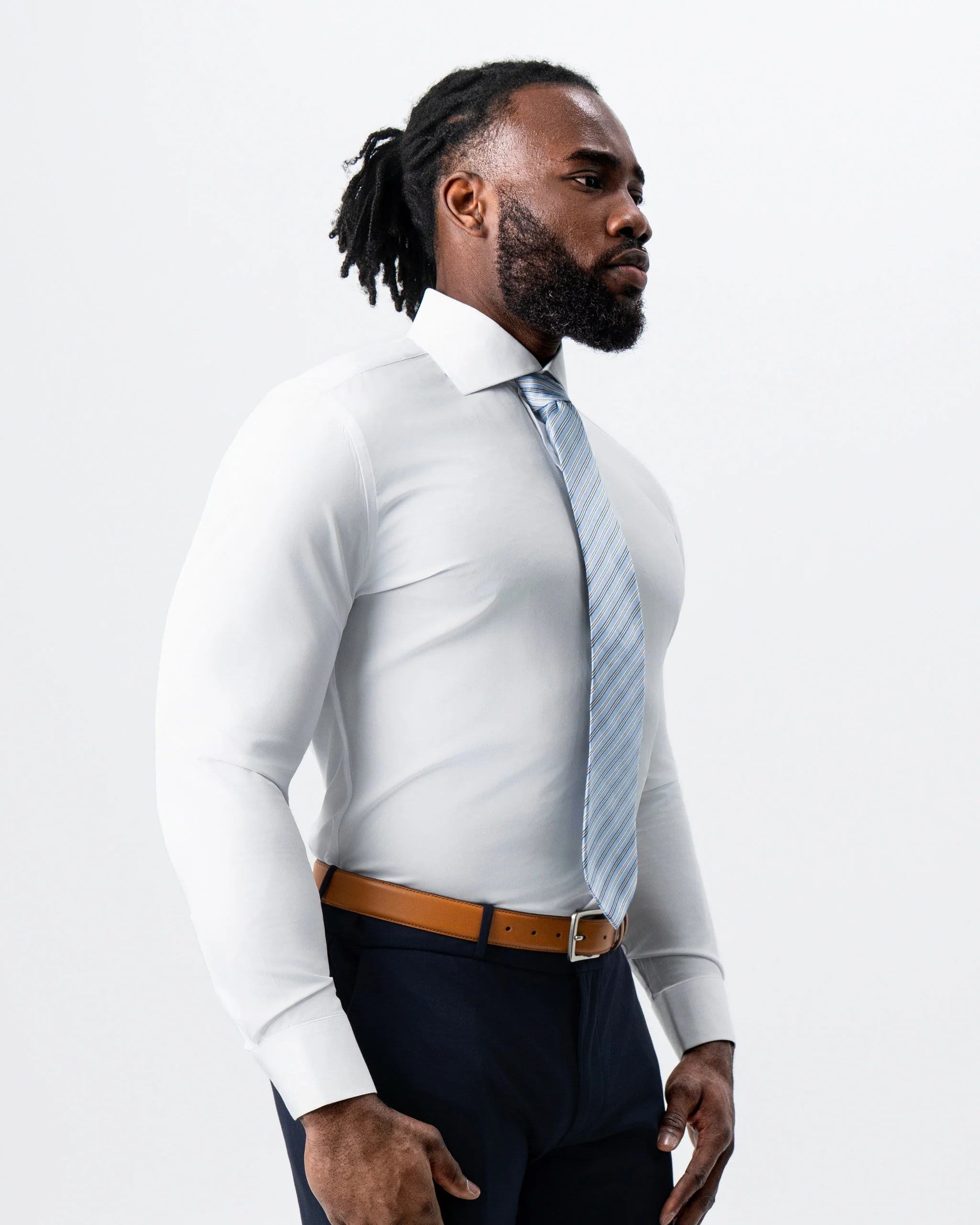 "The Springer" Solid White - Spread Collar - Image 6