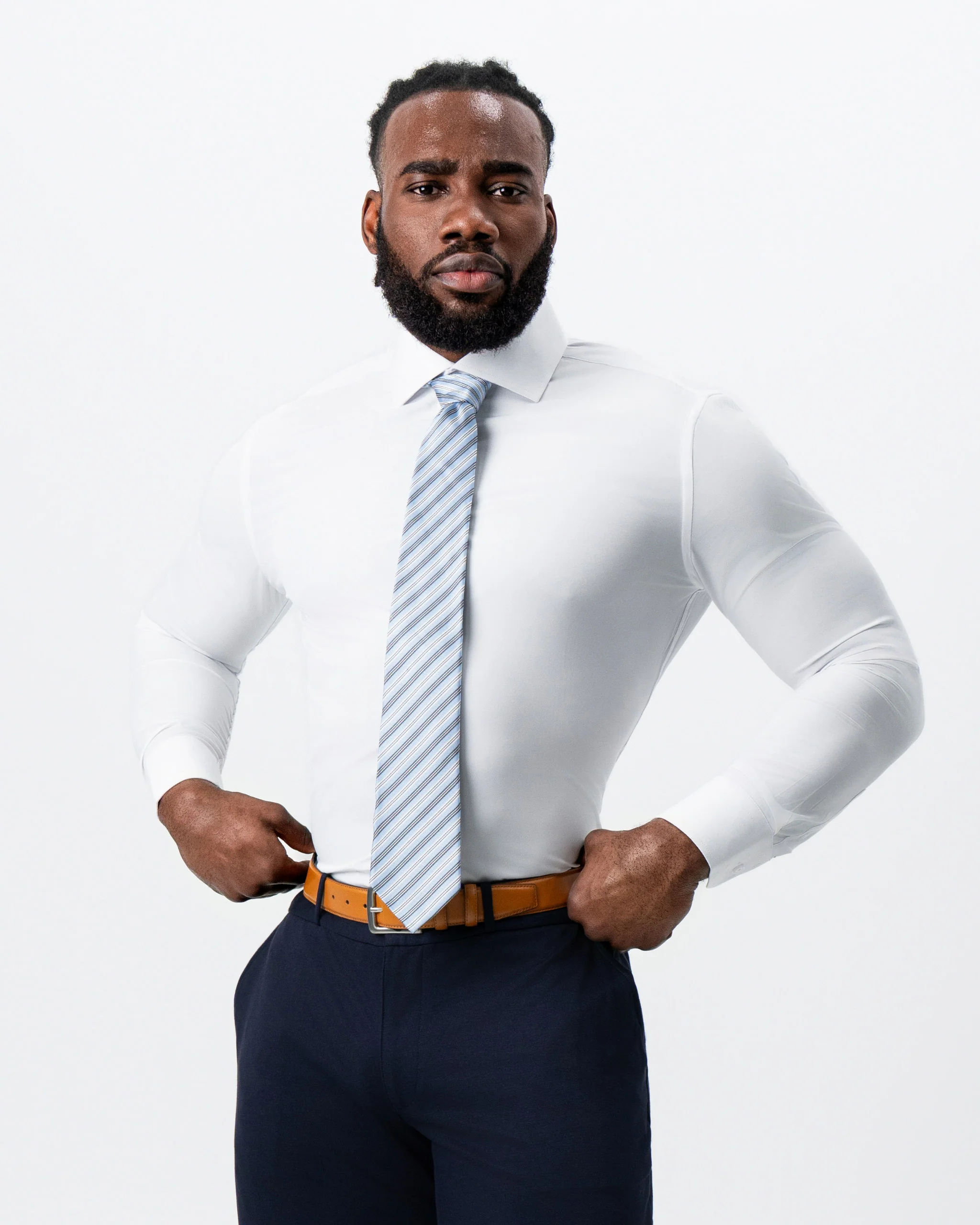 "The Springer" Solid White - Spread Collar - Image 7