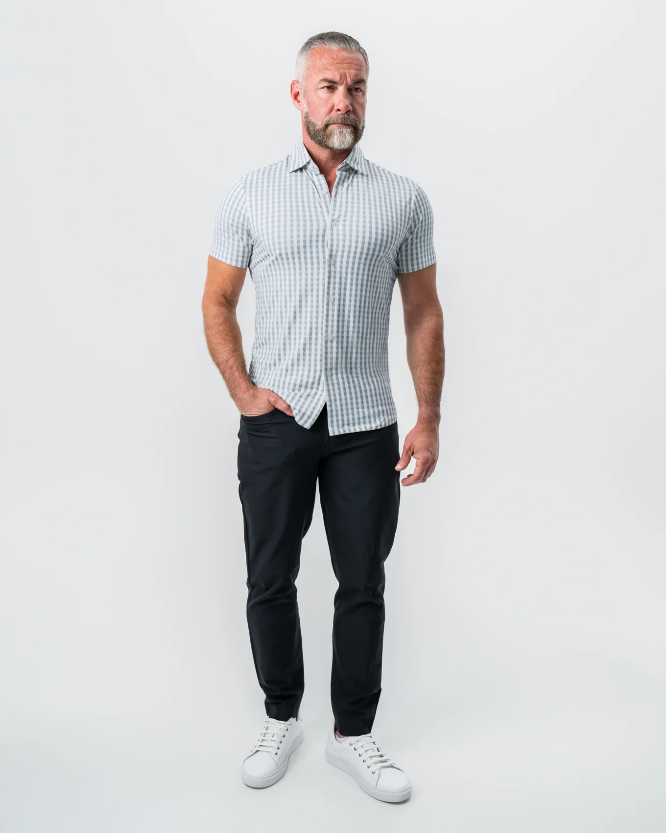 "The Strudwick" Light Olive & White Check - Image 3