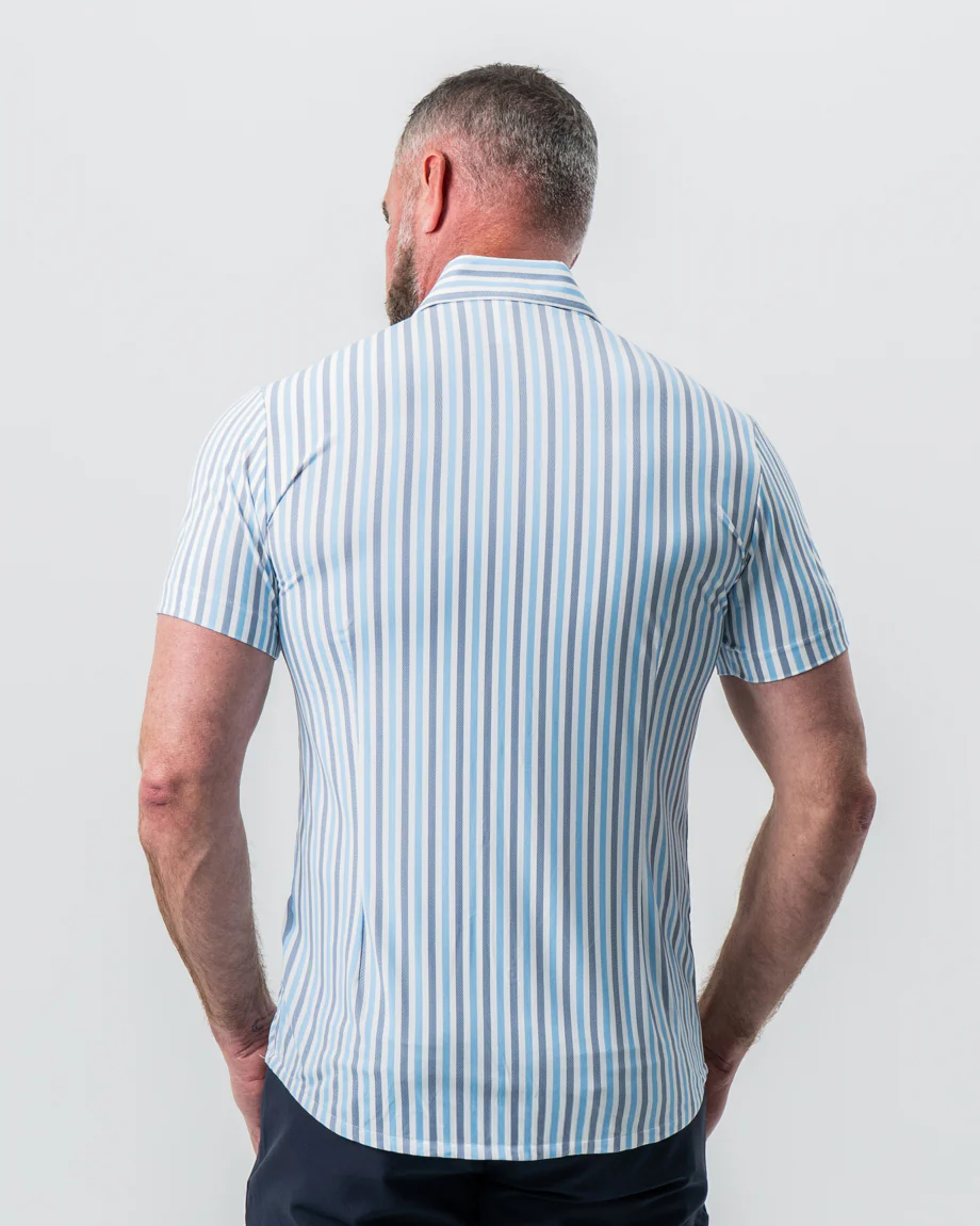 "The Vito" Blue, Navy, and White Striped - Image 4