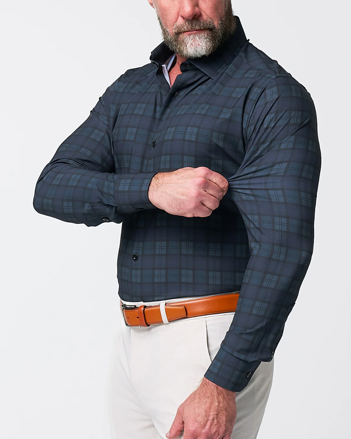 "The York" Navy, Black & Olive Plaid - Image 2